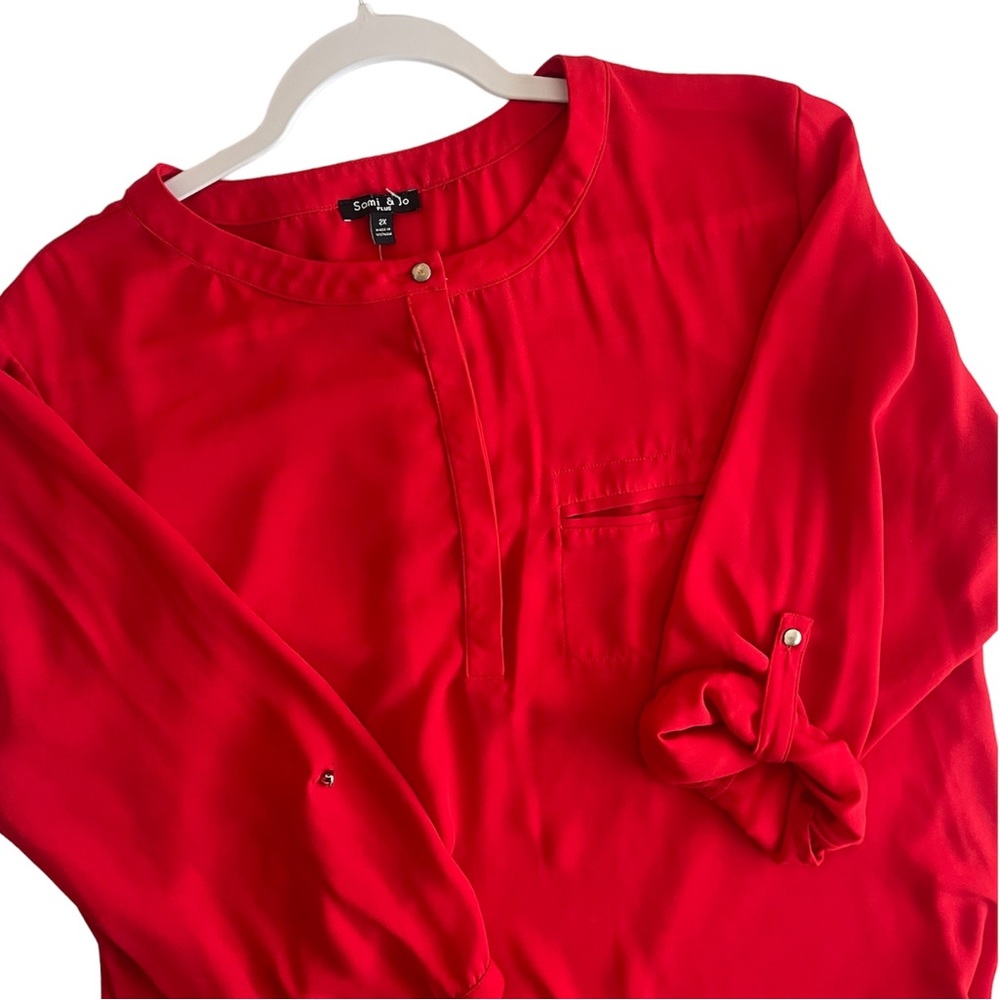 📌Red Blouse